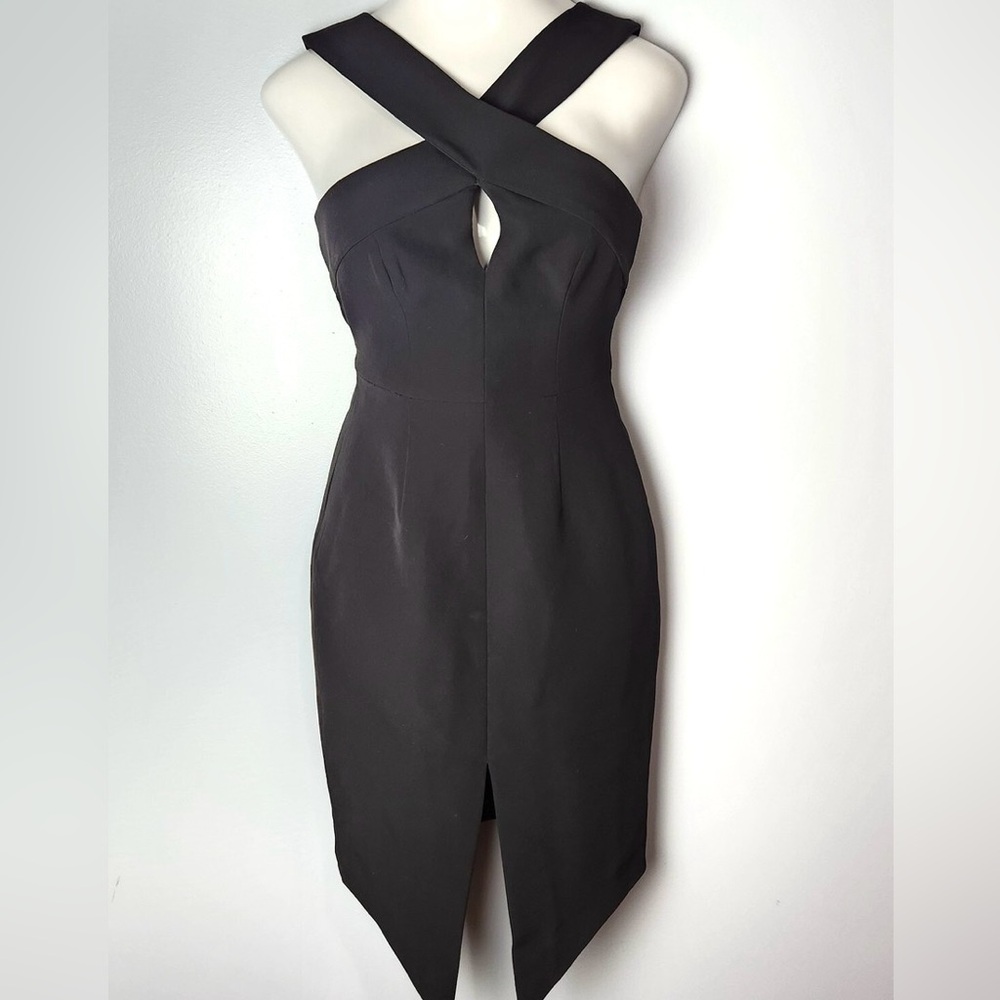 KEEPSAKE the Label Black asymmetrical cross front  Dress